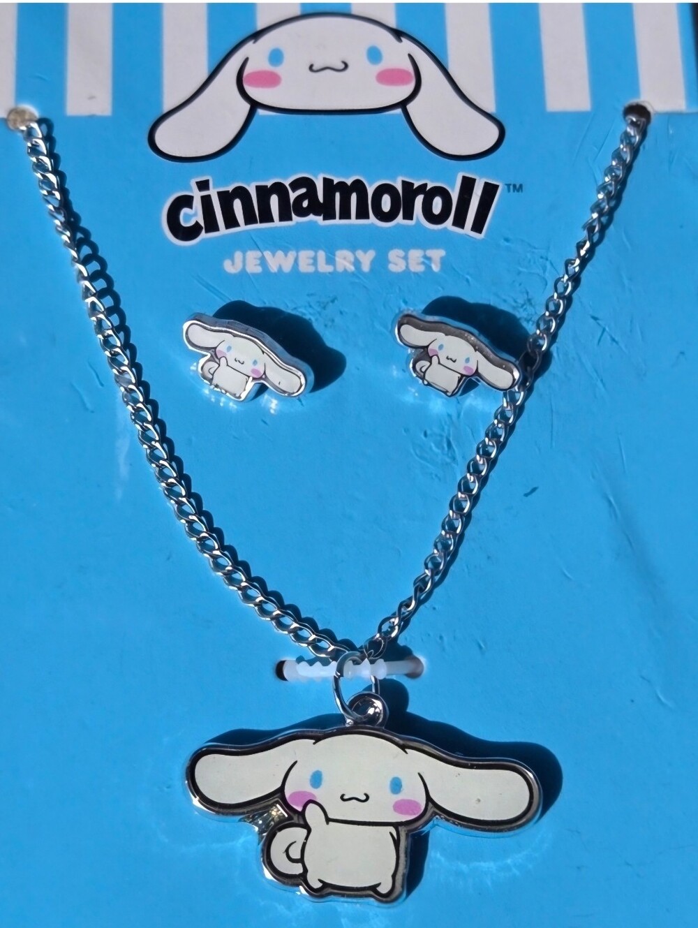 💙 Cinnamoroll Waving, Earrings and Necklace Set by Sanrio